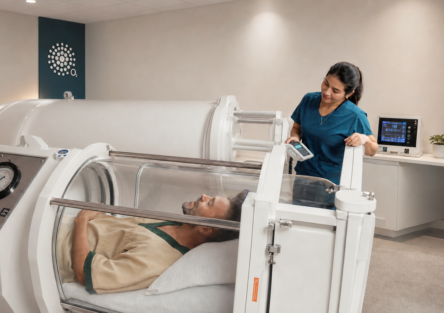 Cámara hiperbárica de la clínica Biosmart en San Borja